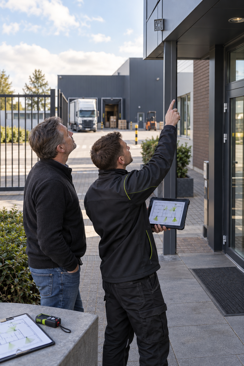 Onsite camera coverage walkthrough